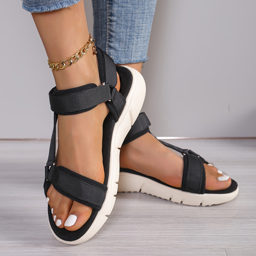 Valenzora | Damen-Sandalen: Colour-Block, rutschfest, elegant, leicht, Outdoor, Sommer