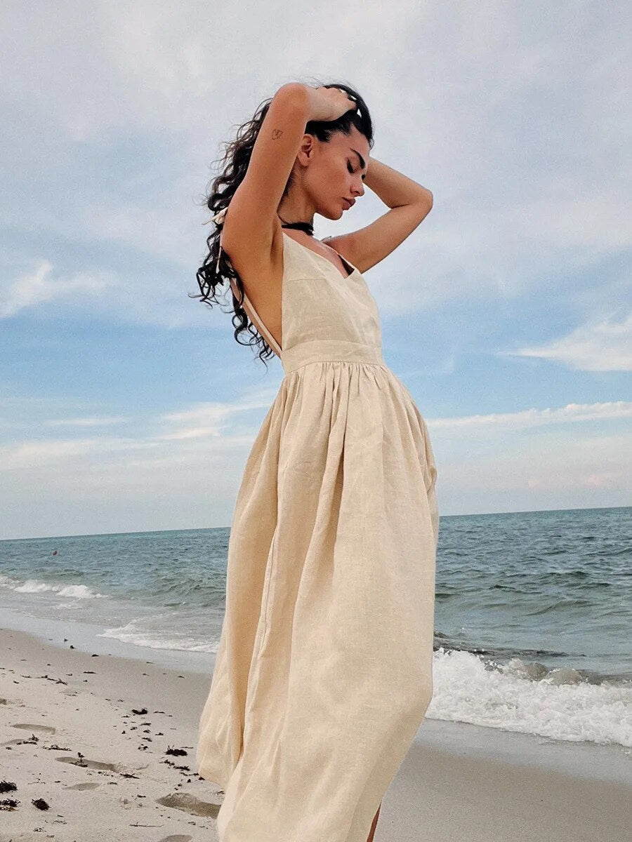 Valenzora | Vintage Linen Beach Dress