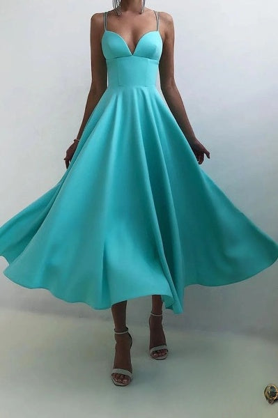 Valenzora | Elegantes Midikleid mit Spaghettiträgern für besondere Anlässe