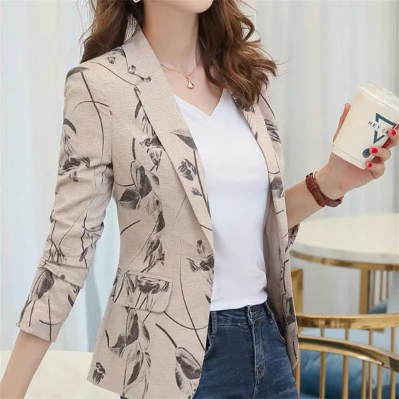 Valenzora | Damen Blazer mit Blumenmuster – perfekt für Frühling und Sommer