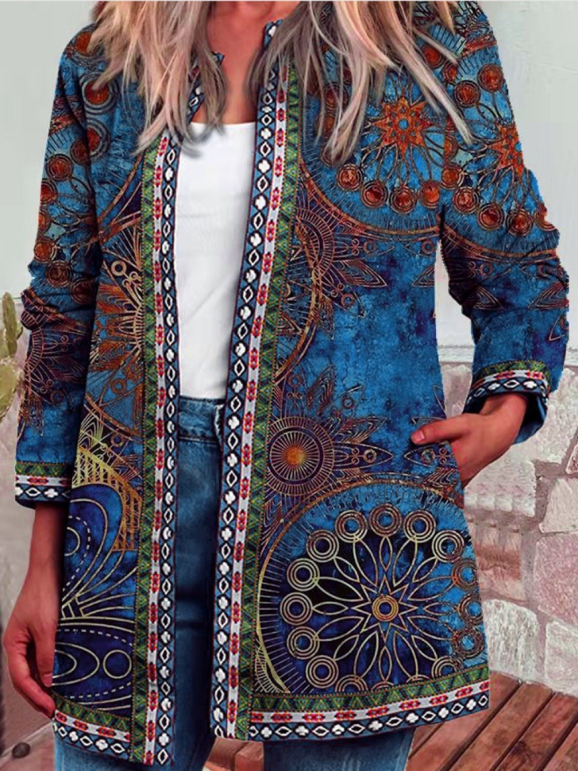 Valenzora | Women's Ethnic Floral Coat Jacket
