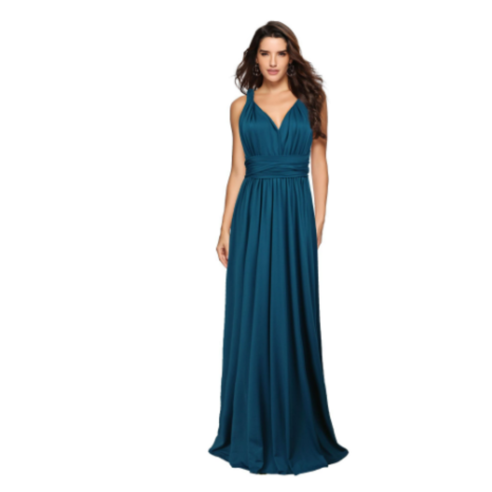 Valenzora | Damen geformtes Satinkleid Elegant