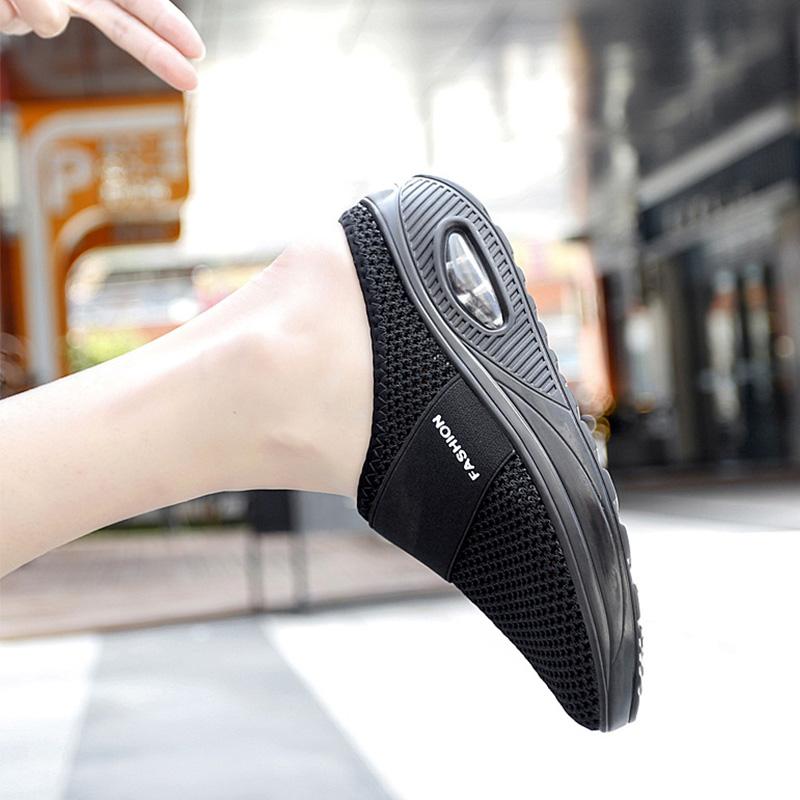 Smooth mesh sandals for women
