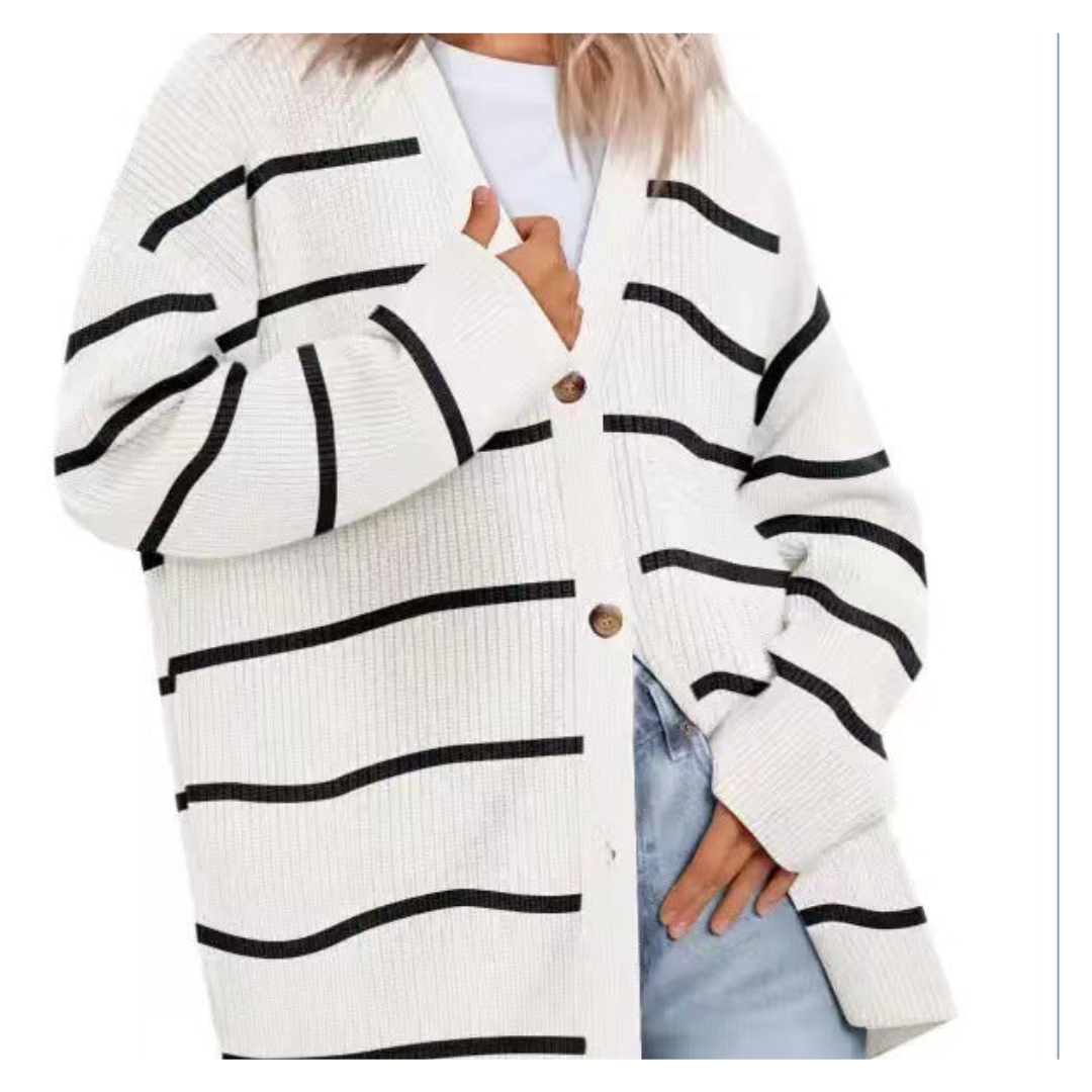 Valenzora | Chic Oversized Cardigan with Buttons for Women