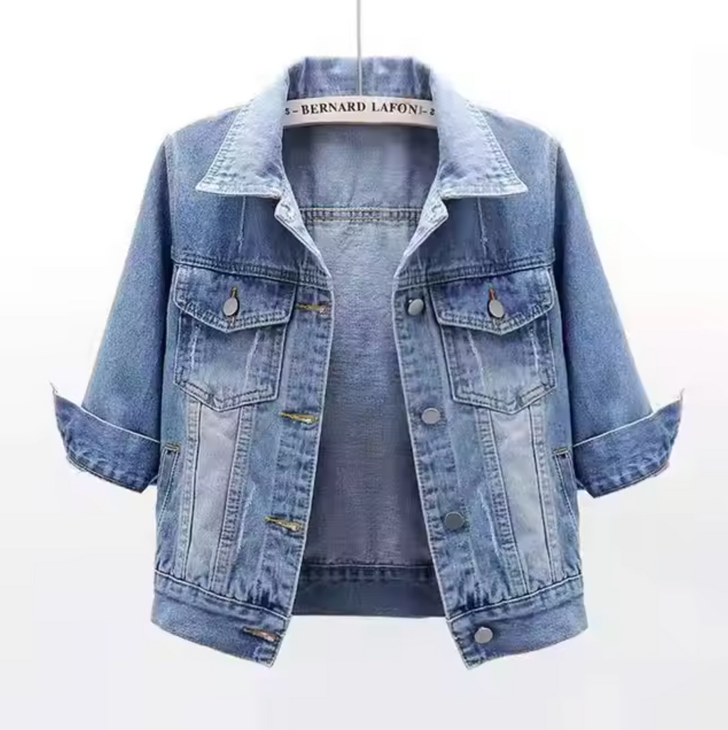 – Coloured denim coat