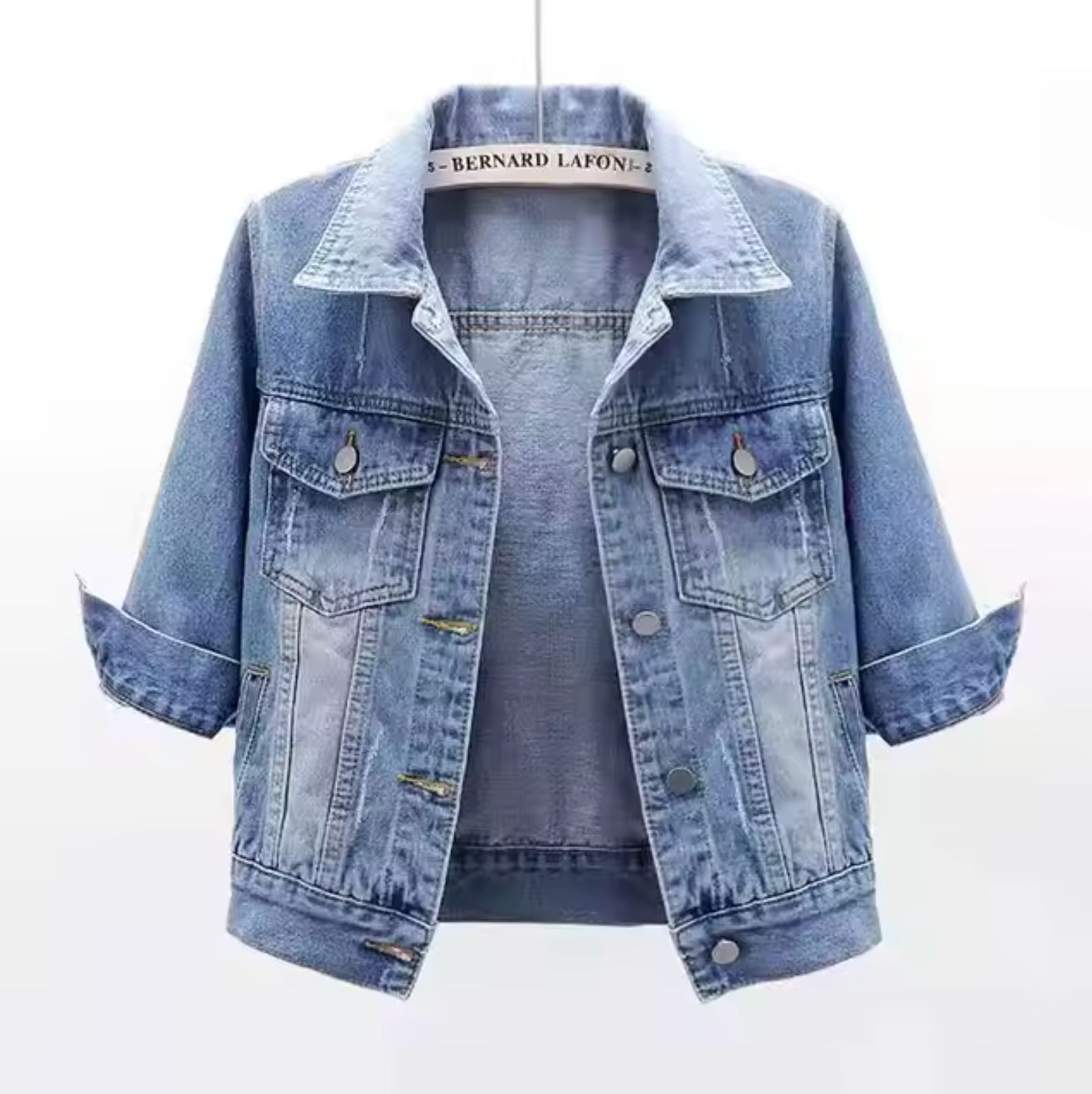 – Jeansmantel in Farbe