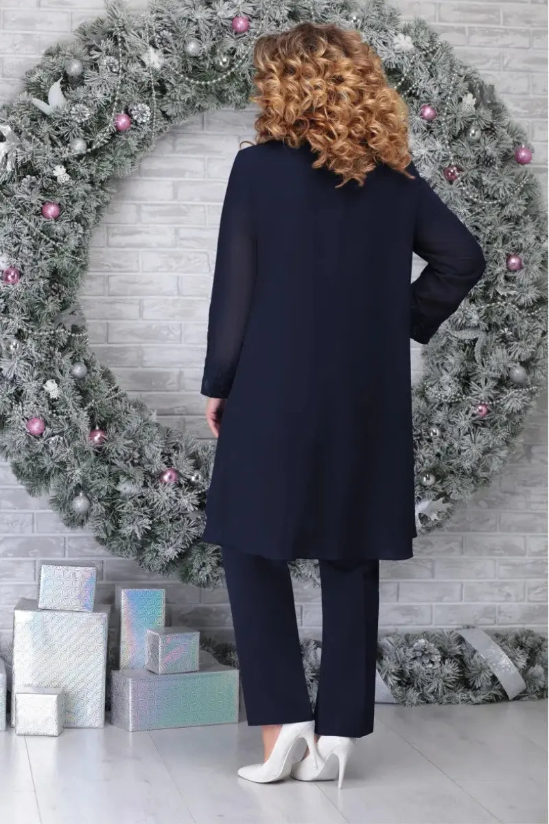 Valenzora | 3-teiliges Chiffon-Hochzeitskleid-Set für Damen