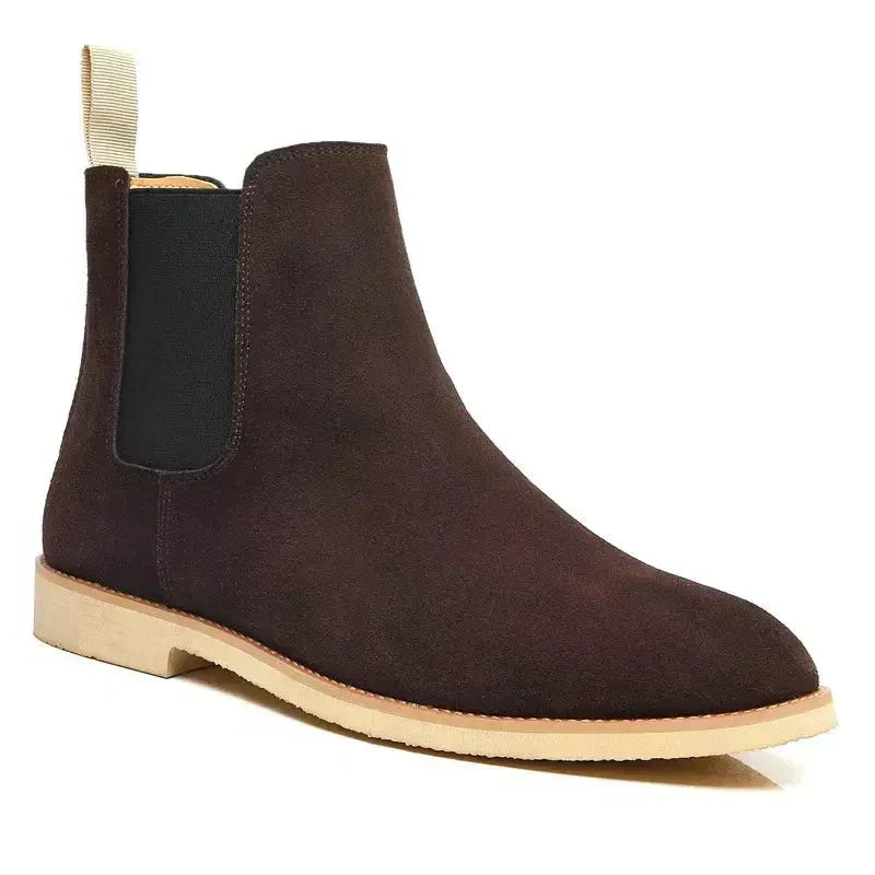 Valenzora | Luxuriöse Chelsea Boots aus Kalbsveloursleder mit Lederdecksohle