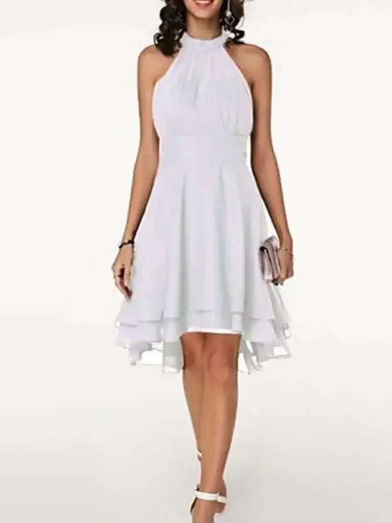 Valenzora | Elegantes, ärmelloses Chiffonkleid