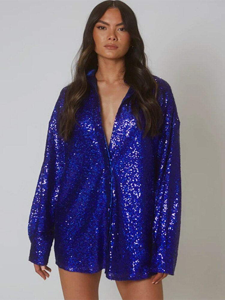 Valenzora – Extra-weites Glitzer-Shirt für Damen