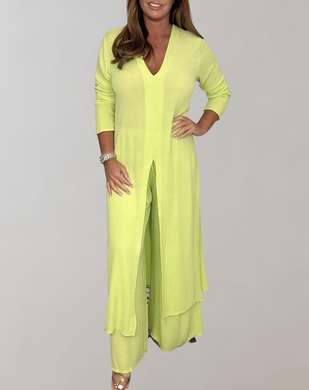 Valenzora - Long top with elegant high slit