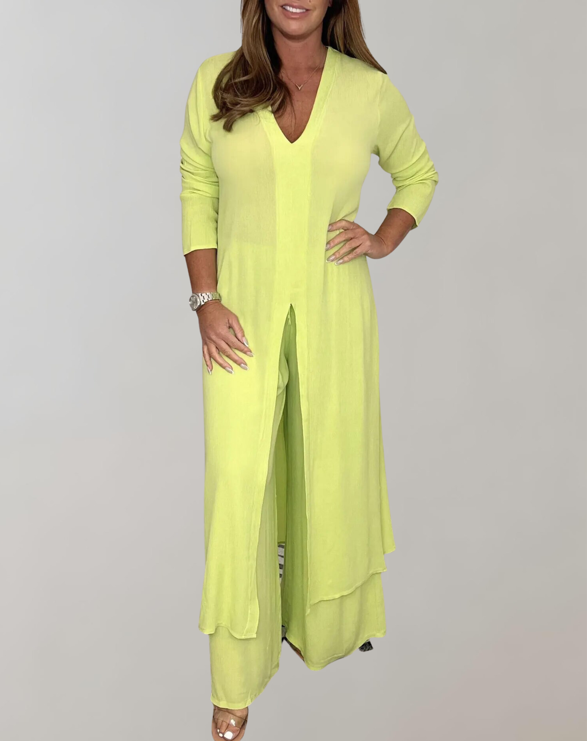 Valenzora - Long top with elegant high slit
