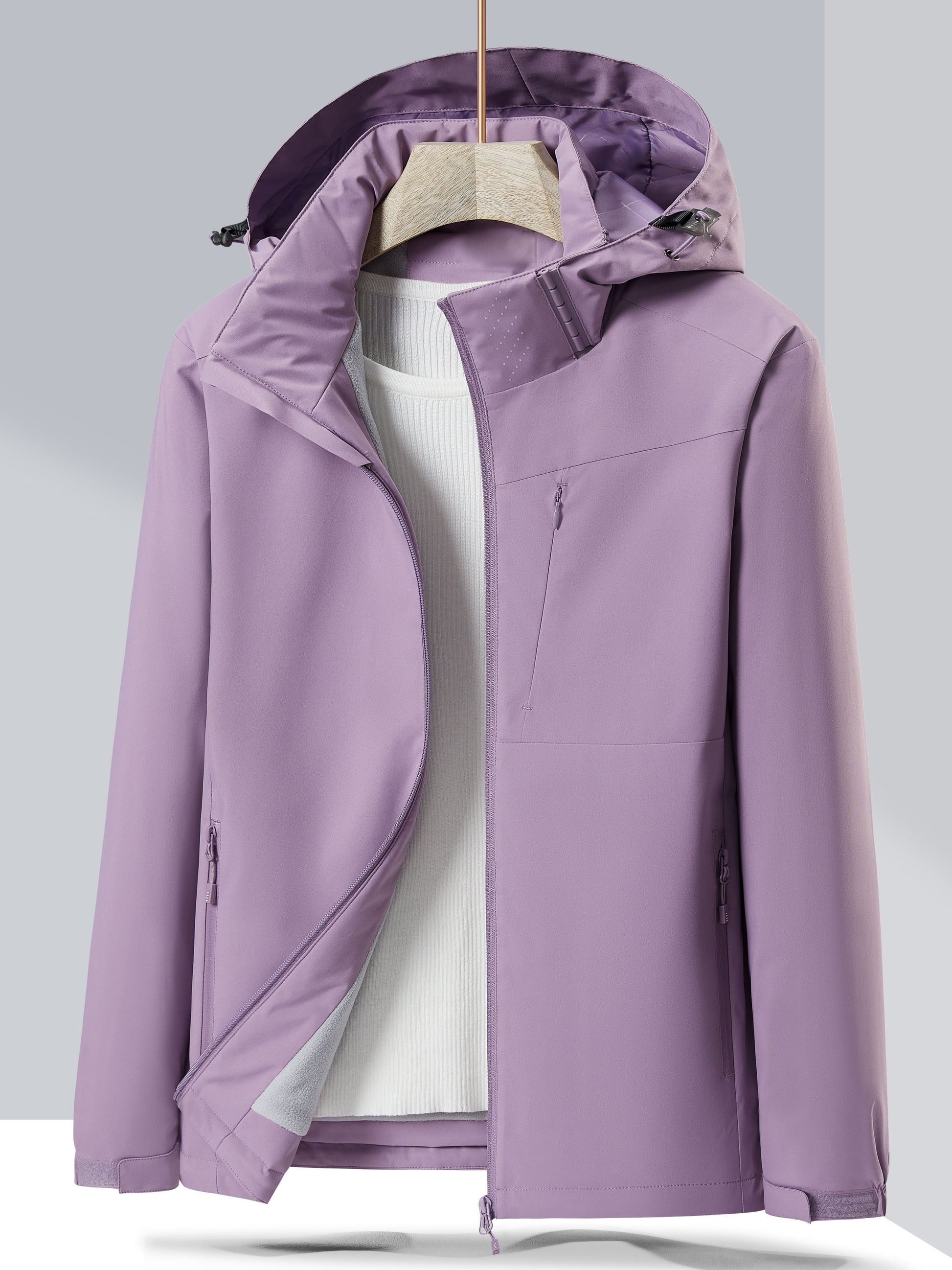 Valenzora Waterproof Fleece Winter Jacket with Hood for Women | Perfect for Outdoor Activities
