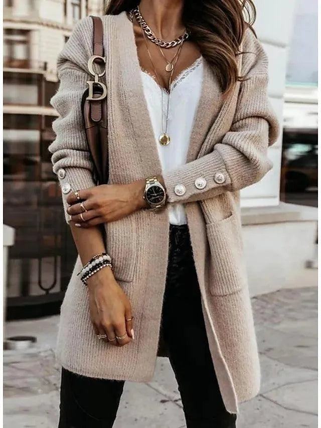 Valenzora | Cardigan with buttons and long sleeves