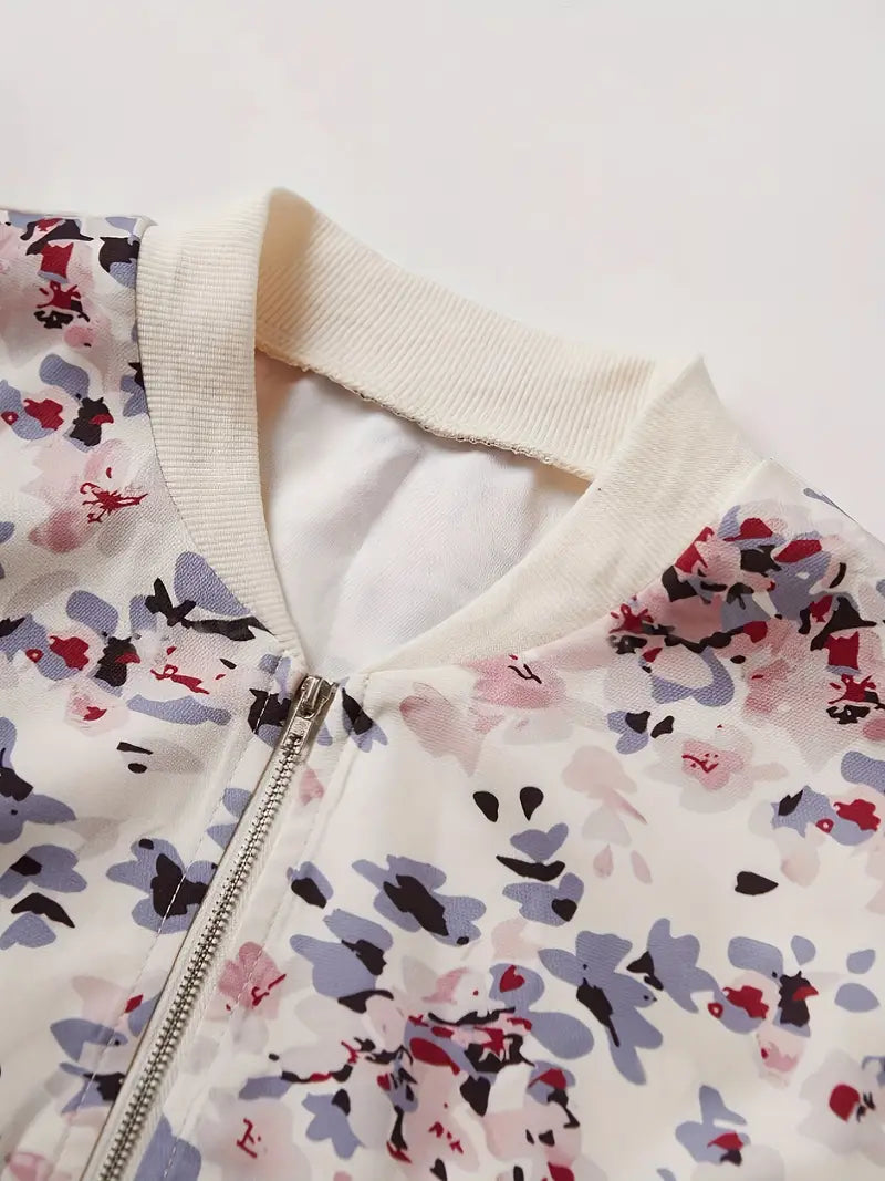 Valenzora | Bomberjacke mit Blumenmuster
