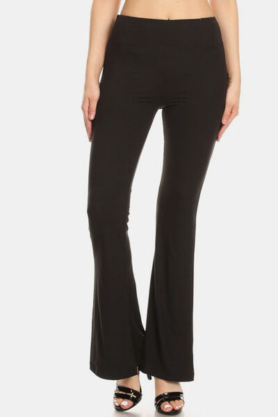 Valenzora | High-Waist Schlag-Leggings Schwarz