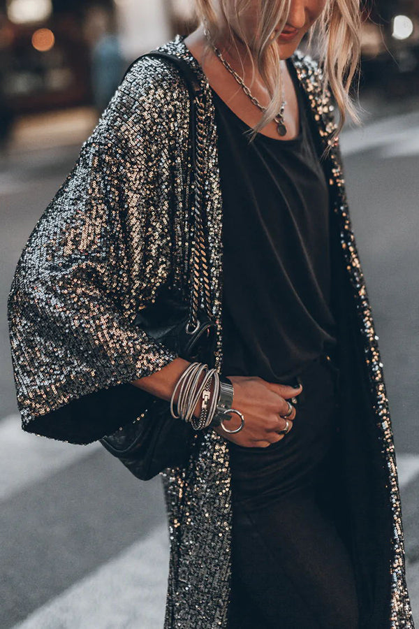 Glänzender, winddichter Cardigan
