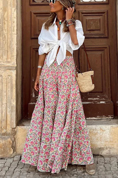Valenzora | Lange Sommerröcke mit Boho-Print