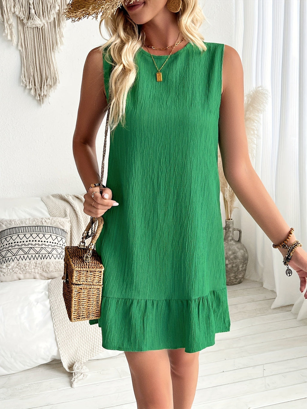 Valenzora | Elegantes Kleid mit Rüschen, ärmellos für Frühling und Sommer