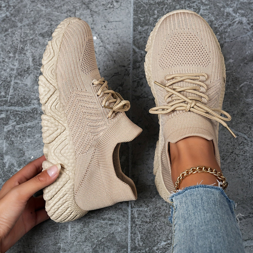 Valenzora | Atmungsaktive Low-Top-Sneakers in Unifarbe