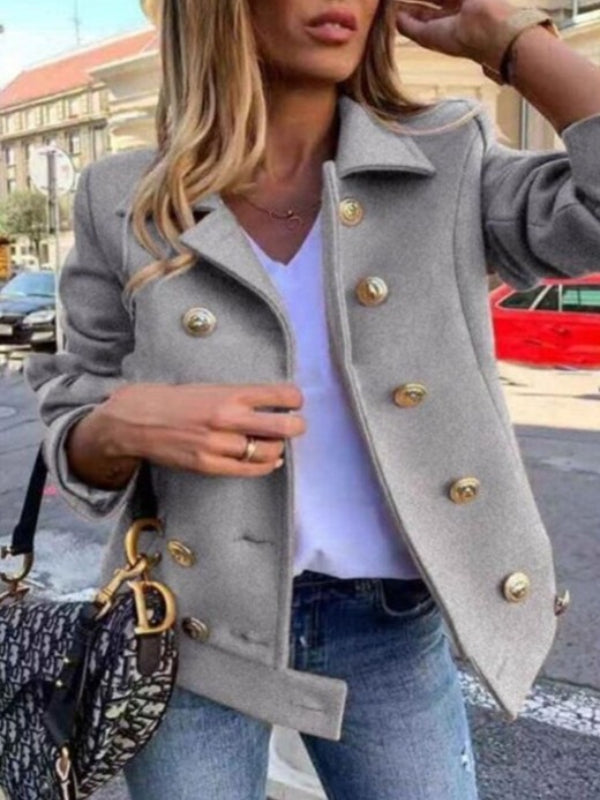 Valenzora - Kurze Designerjacke mit Goldknöpfen