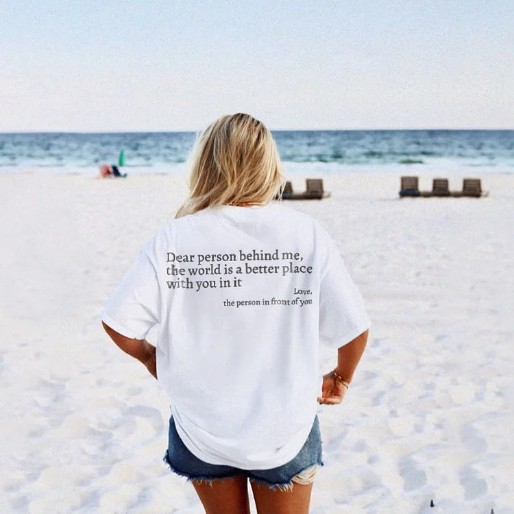 Valenzora | Women's T-shirt with round neck and slogan