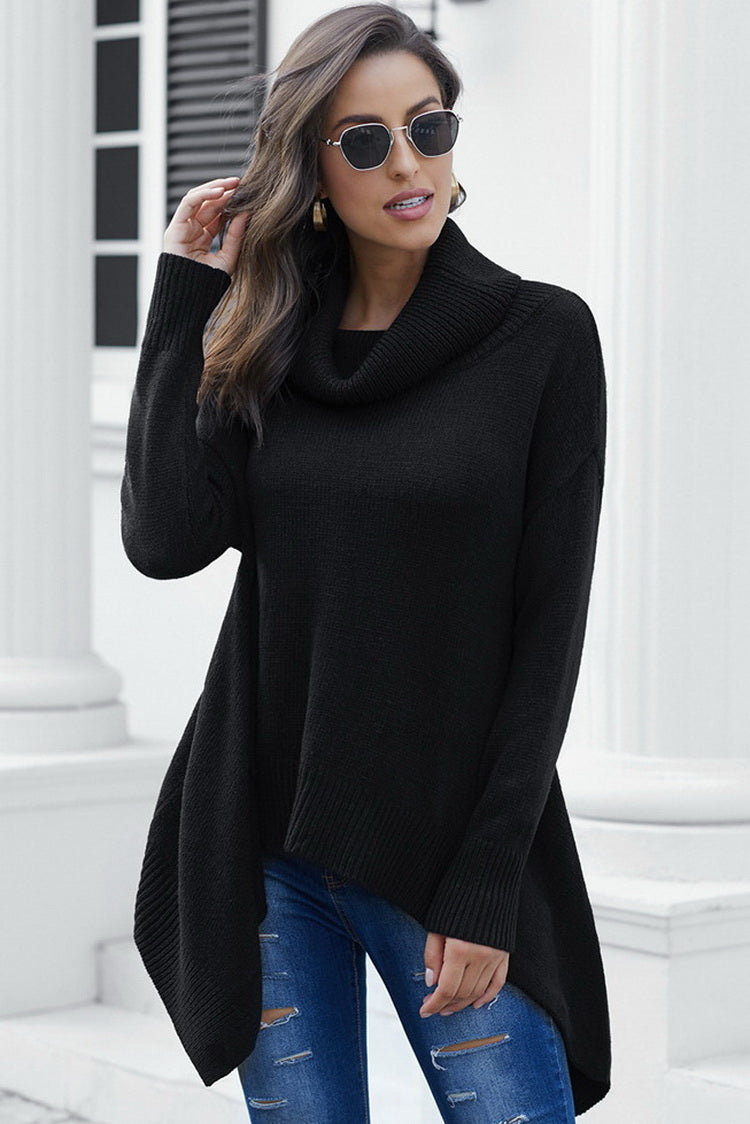 Valenzora Asymmetrischer Rollkragenpullover