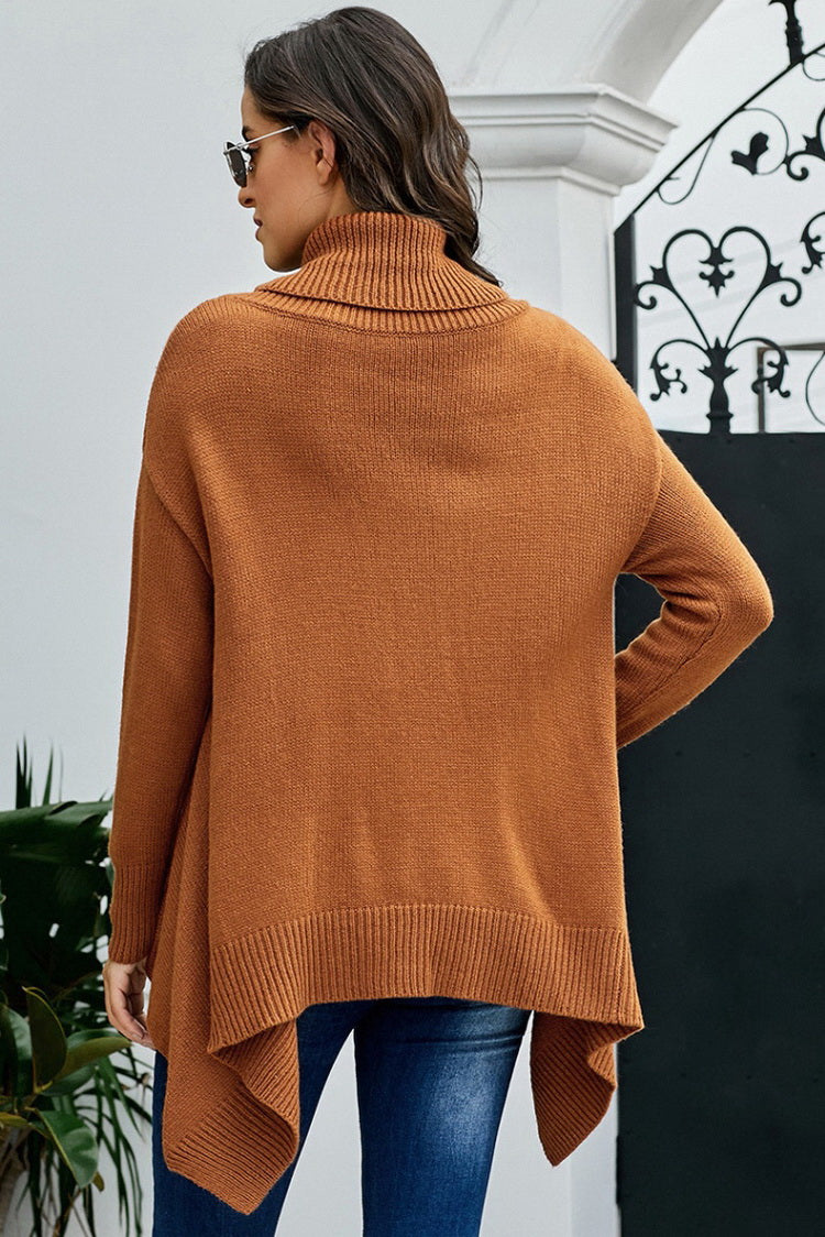 Valenzora Asymmetrischer Rollkragenpullover