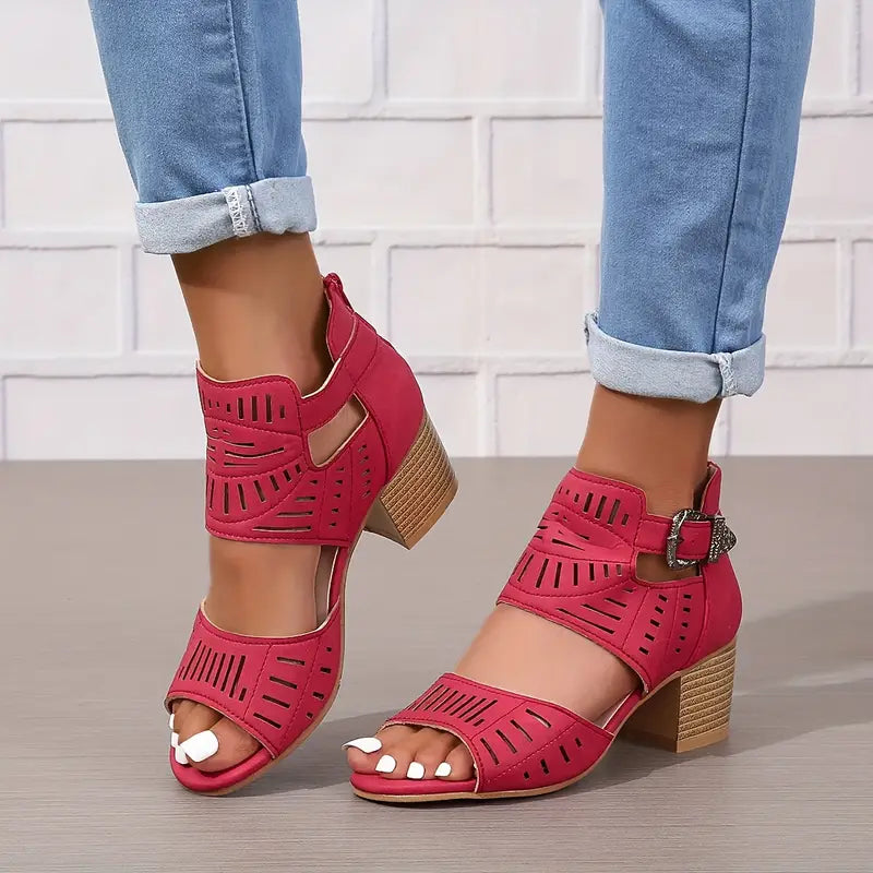 Valenzora | Damen-Sandalen mit klobigem Absatz