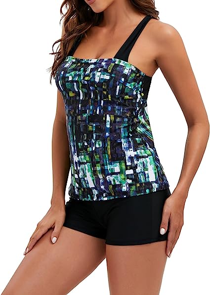Valenzora | Geo Chic Tankini-Set