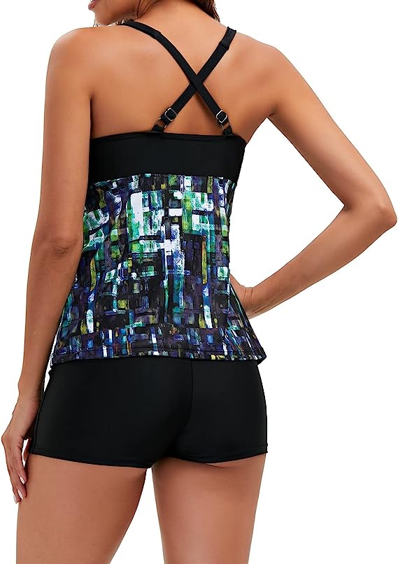 Valenzora | Geo Chic Tankini-Set