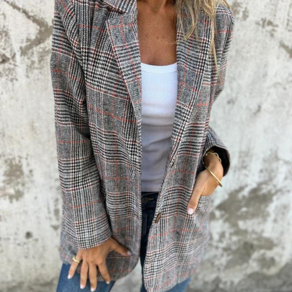 Valenzora | Karierter Blazer im Oversized-Look