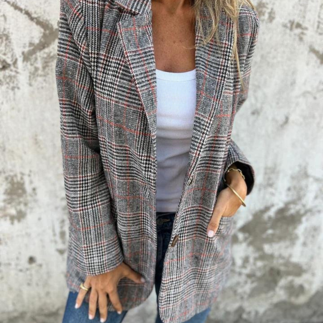 Valenzora | Karierter Blazer im Oversized-Look
