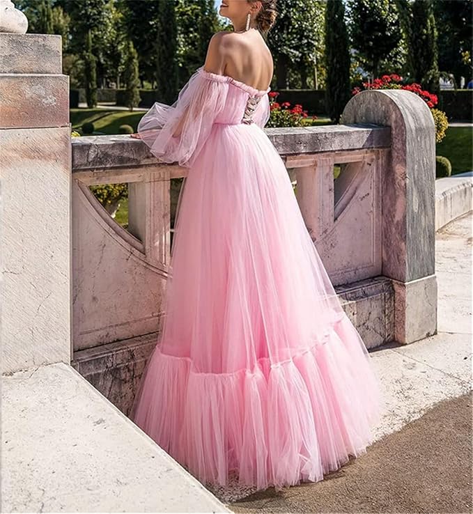 Valenzora | Elegantes formales schulterfreies Abendkleid mit Patchwork in Unifarben – 3 Farben
