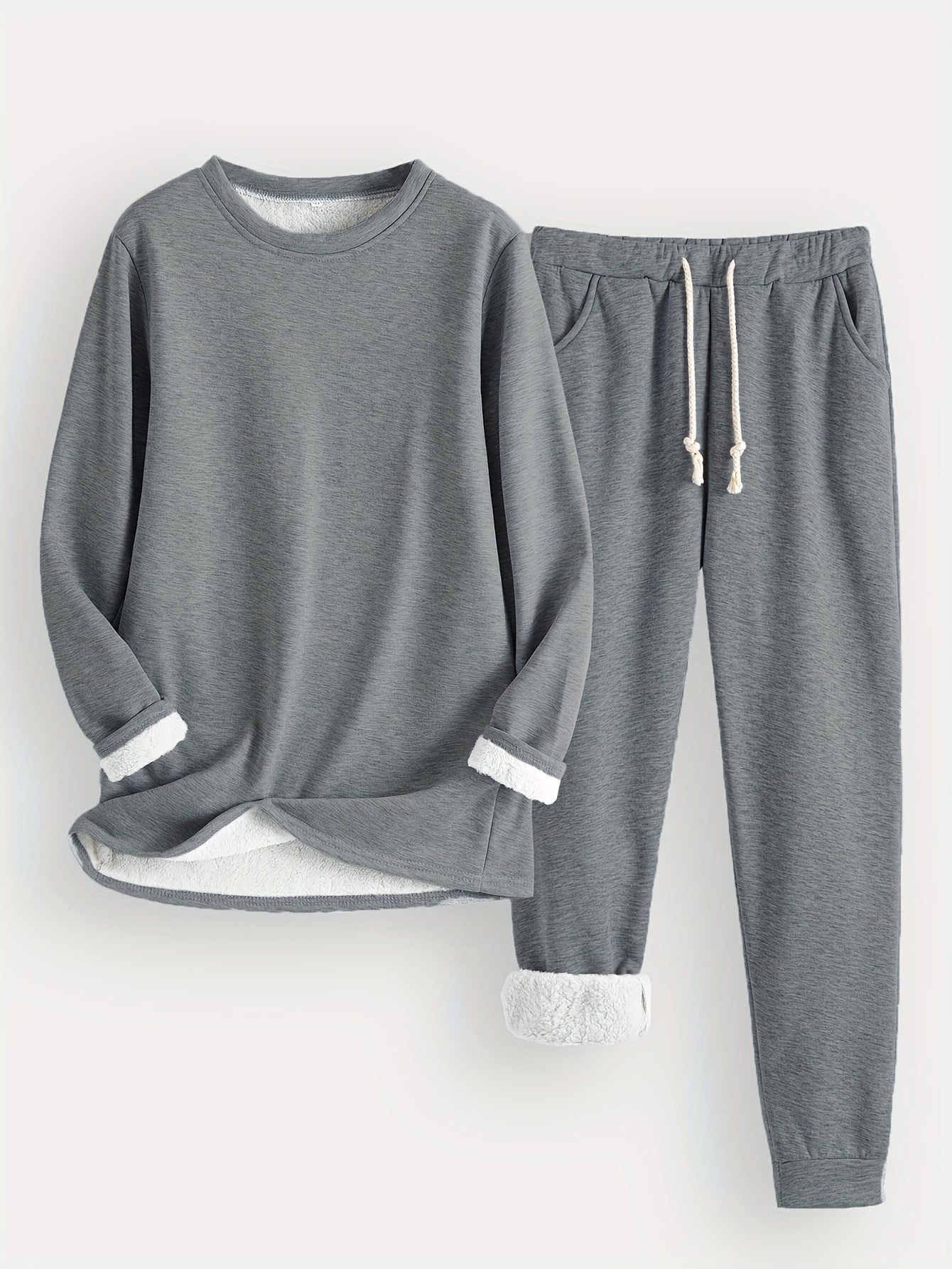 Valenzora | Stylisches Winter-Casual Thermo-Sweatshirt und Jogginghosen-Set für Damen