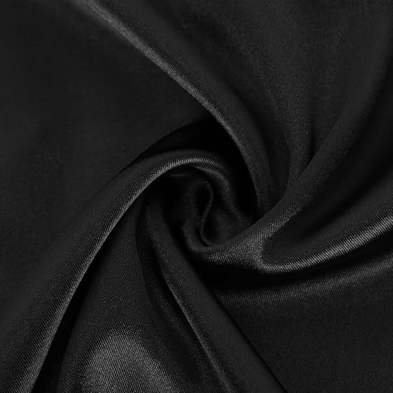 Women's satin T-shirt with an elegant waterfall neckline and simple details, size S