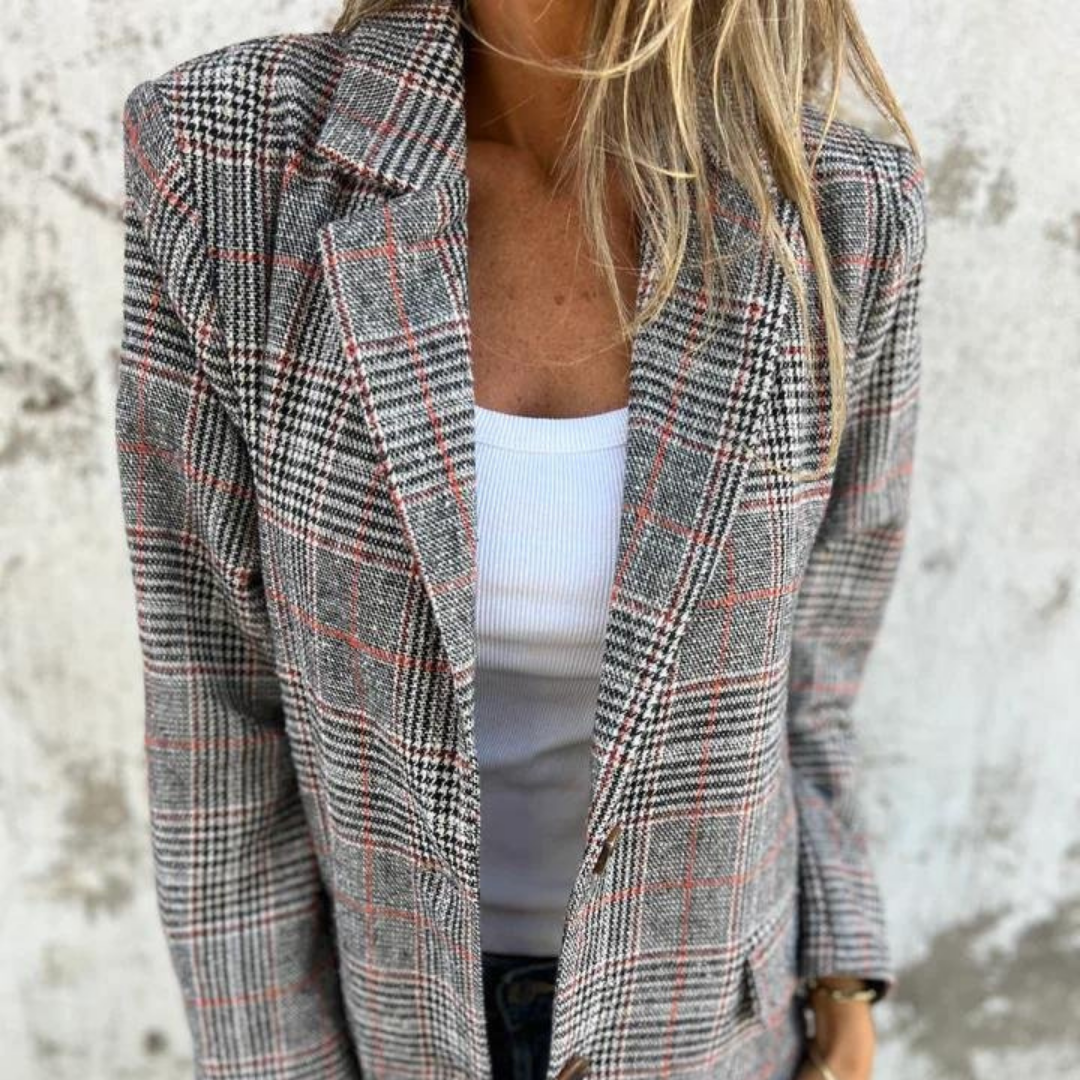 Valenzora | Karierter Blazer im Oversized-Look