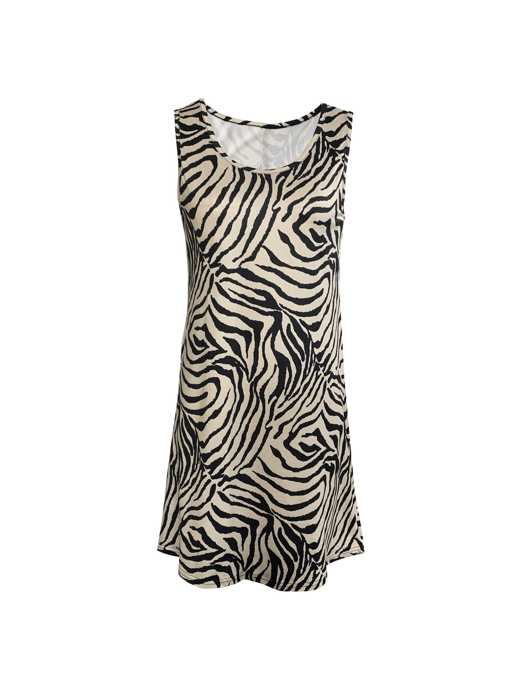 Valenzora | Sleeveless Zebra Dress, A-Line Summer Skirt