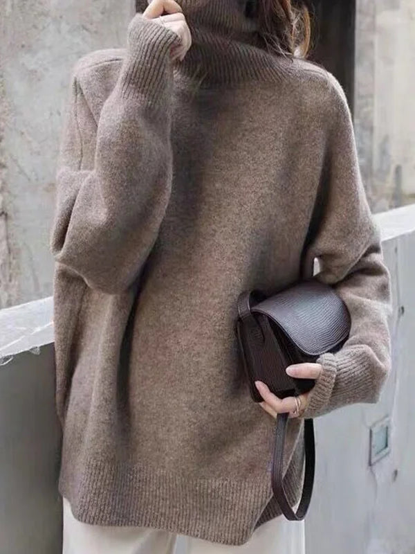 Valenzora | Casual cardigan roll-neck sweater for women