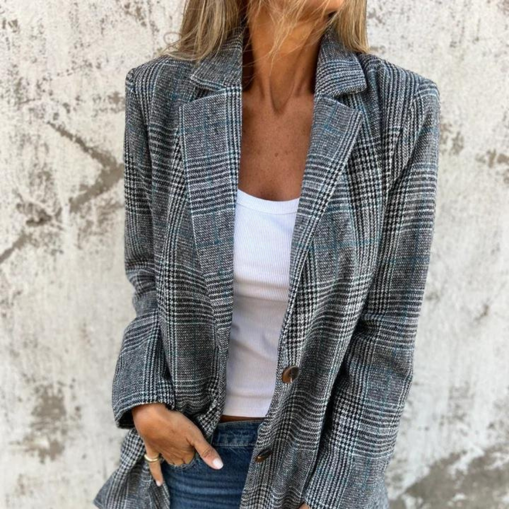 Valenzora | Karierter Blazer im Oversized-Look