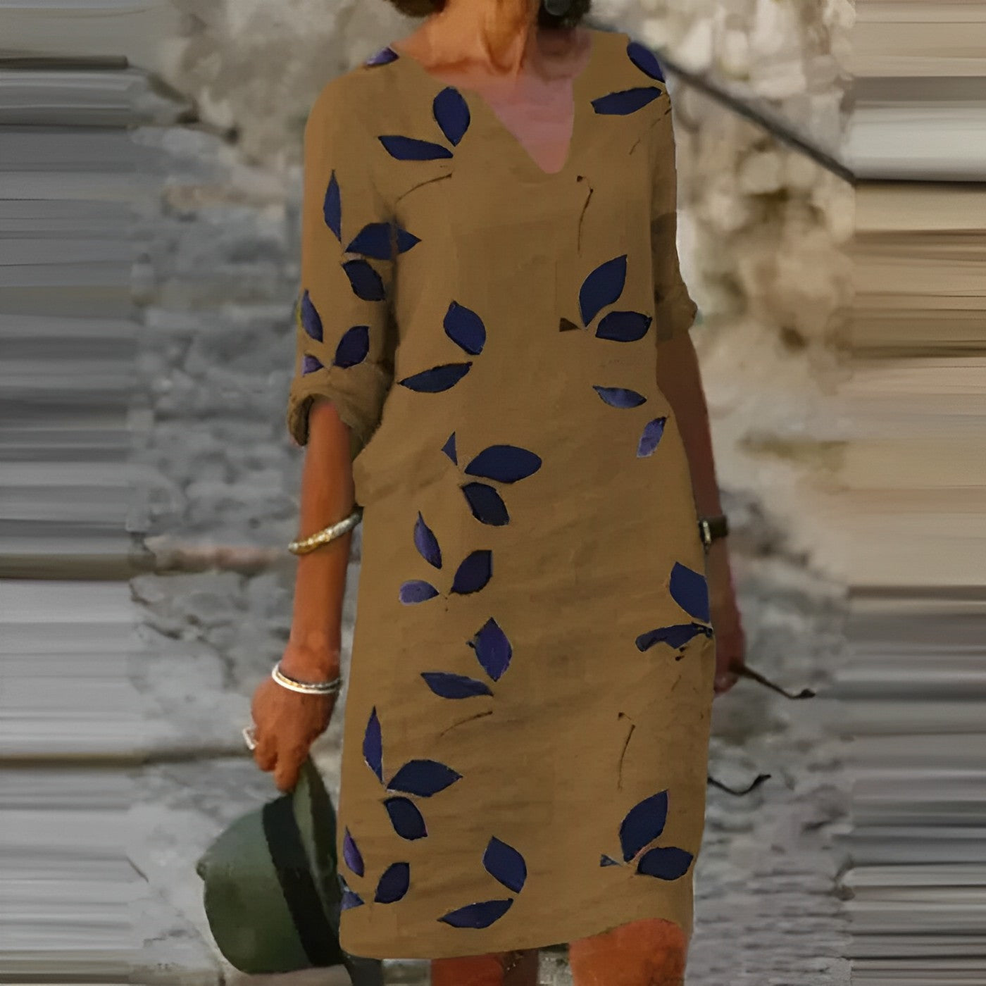 Valenzora | Sommerkleid mit Blättermuster