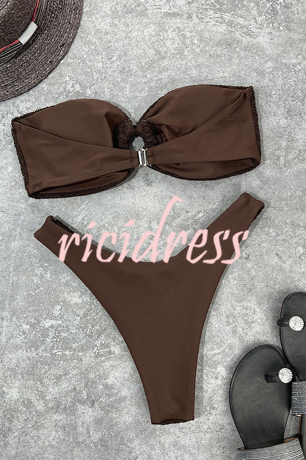 Valenzora bandeau bikini with a ring neckline