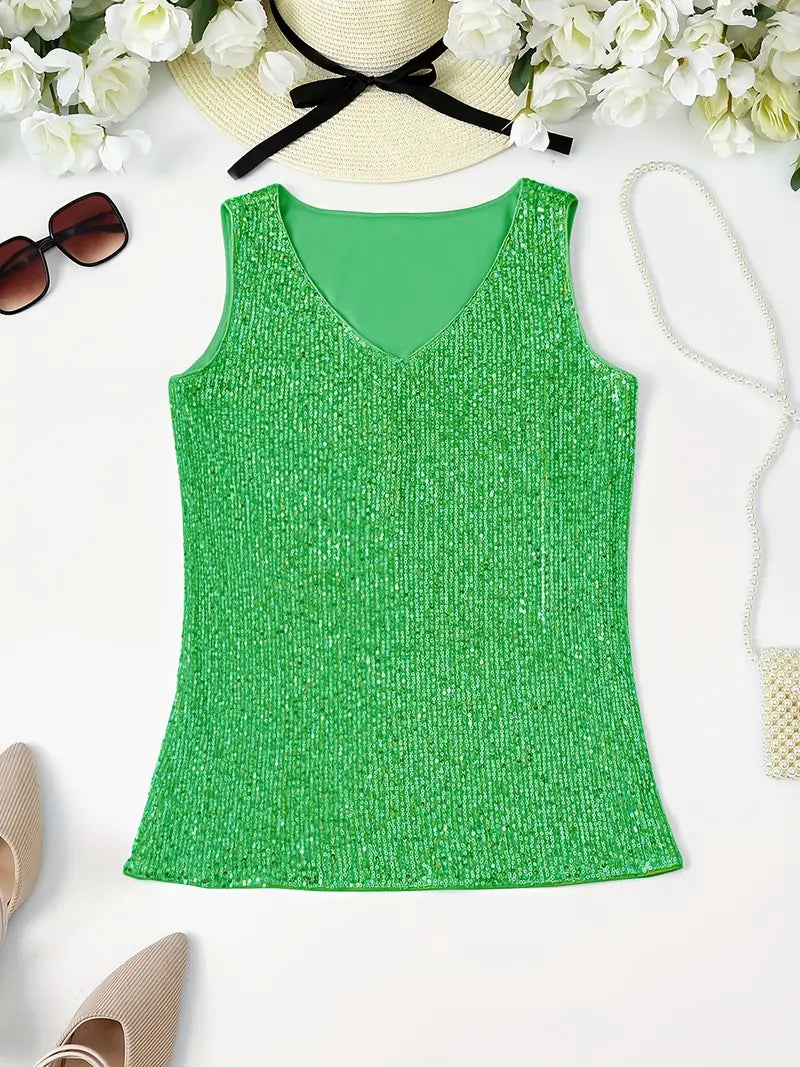 Valenzora | Elegantes, ärmelloses Top mit Pailletten