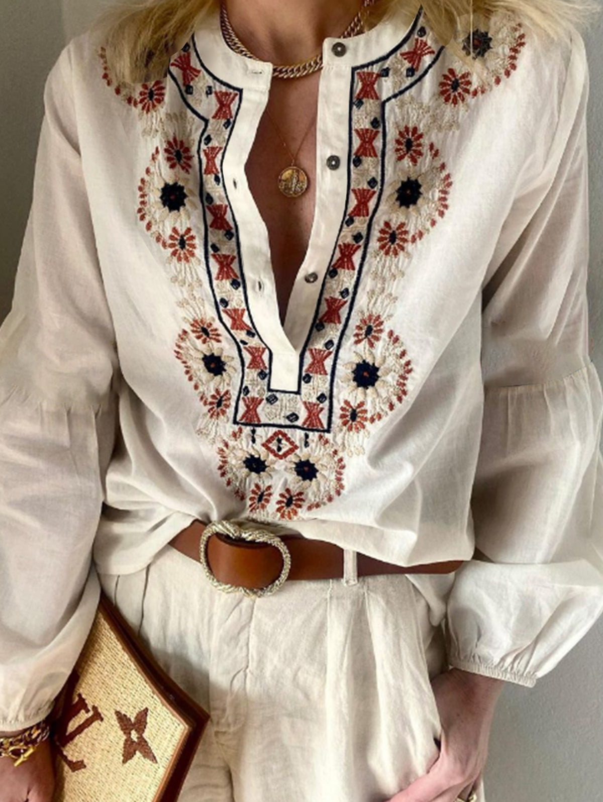 Valenzora | Embroidered boho tunic for summer vibes