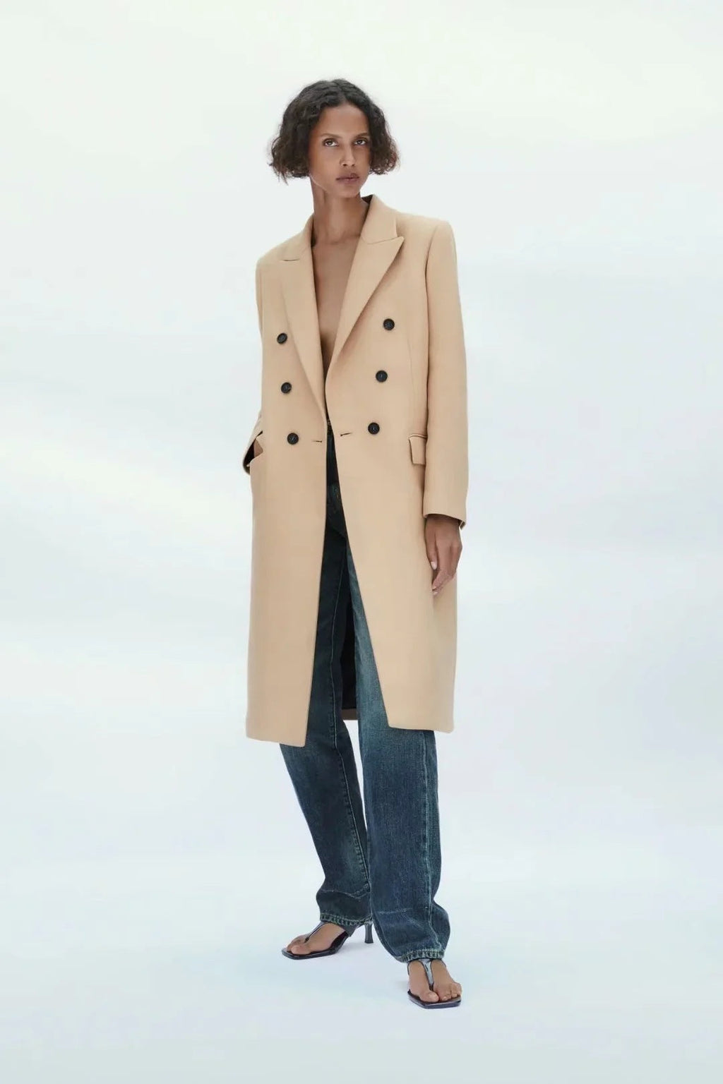 Valenzora | Zweireihige Jacke mit Kapuze