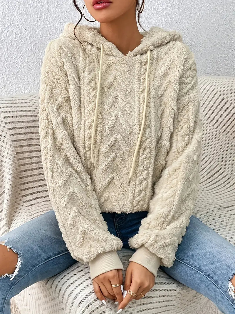Valenzora Sweater | Stylish soft teddy fleece hoodie for women