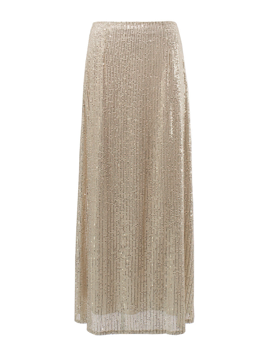 Valenzora | Damen Freizeit Mode Einfacher Paillettenrock