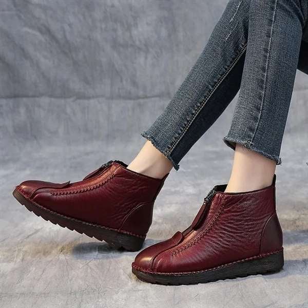 beliebte, rutschfeste Ankle Boots aus Leder