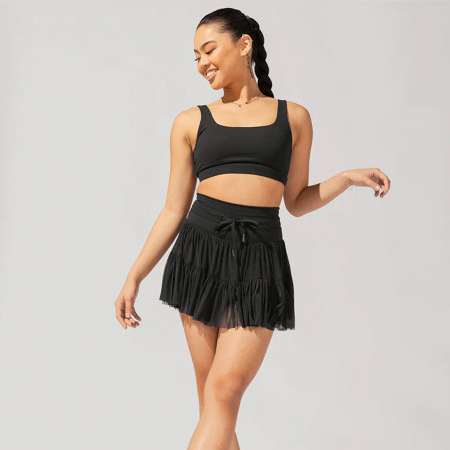 Valenzora | High-waisted mini skirt with safety shorts