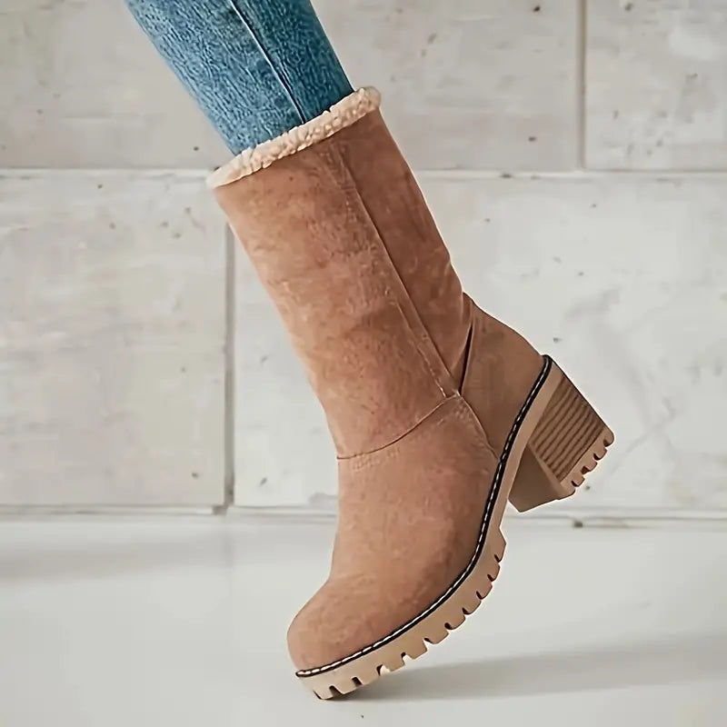 Schneestiefel mit Fleecefutter und mittelhohem Schaft